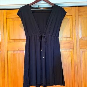 Merona Beach Coverup from Target,  Black, V-Neck Drawstring Size Medium